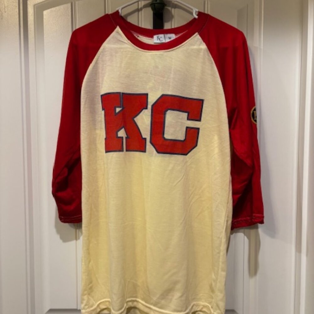 KC Monarchs Jackie Robinson Jersey Shirt Mens Medium Kansas City 3/4 Sleeve